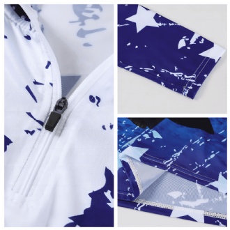 Men's Polyester Spandex Sublimated 1/4 Zip Fishing Hood Shirt - PCC017 Image