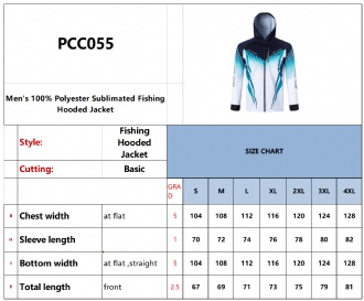 Men's 100% Polyester Sublimated Fishing Hooded Jacket - PCC055 Image