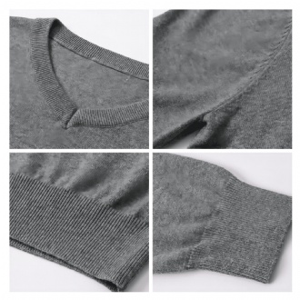 Men's 100% Cotton V-Collar Sweater - PCC421 Image