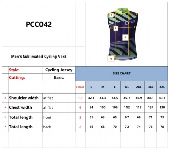 Men's Sublimated Cycling Vest - PCC042 Image 
