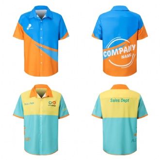 Men's Polyester Spandex Sublimated Hawaiian Shirt - PCC029 Image 