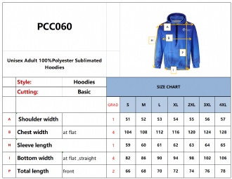 Unisex Adult Polyester Spandex Sublimated Hoodie - PCC060 Image