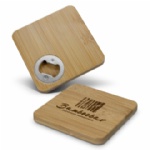 Bamboo Bottle Opener Coaster - Square