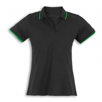TRENDSWEAR Williams Womens Polo - 124733 Image Black/Kelly Green