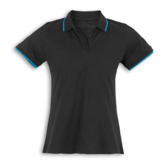TRENDSWEAR Williams Womens Polo - 124733 Image Black/Cyan