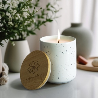 NATURA Candle with Bamboo Lid - 125317 Image 