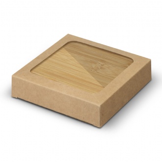 Bamboo Bottle Opener Coaster Set of 2 - Square - 125551 Image