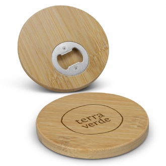 Bamboo Bottle Opener Coaster - Round - 125938 Image