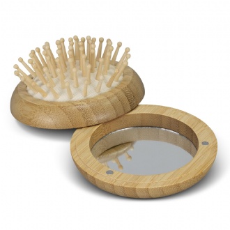 NATURA Bamboo Brush and Mirror - 125992 Image 