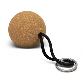Cork Floating Key Ring - Round - 126233 Image Natural/Black