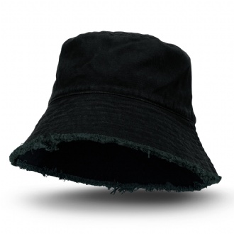 Raw Edge Bucket Hat - 126399 Image Black