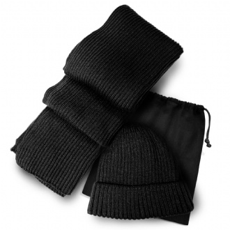 Denali Scarf and Beanie Set - 126543 Image Black